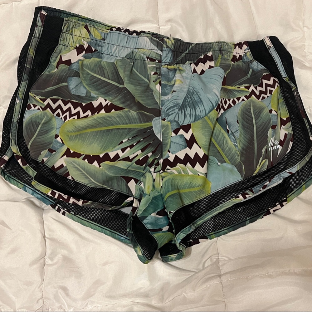 RBX Women's Athletic Shorts with Tropical Print